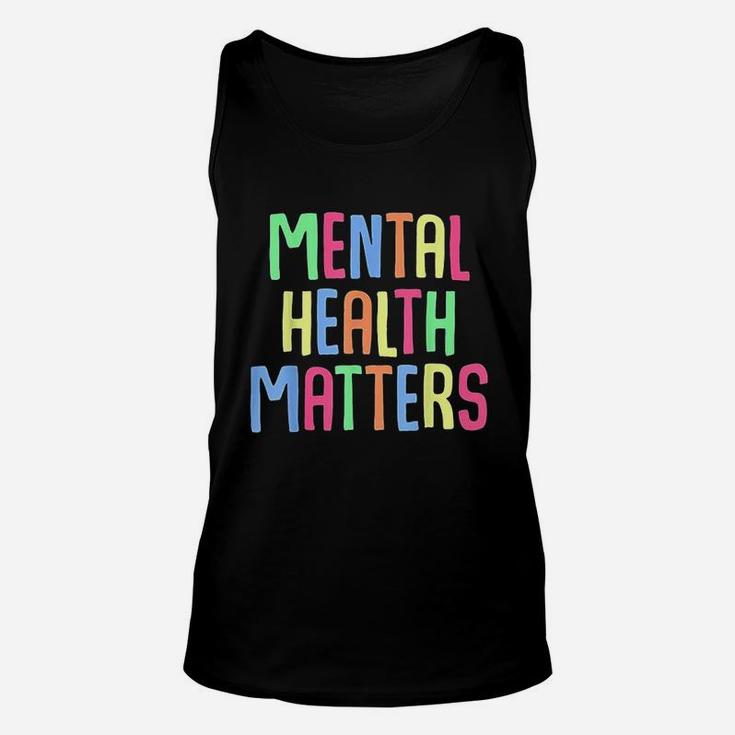 Mental Health Matters Depression Awareness Support Colorful Unisex Tank Top