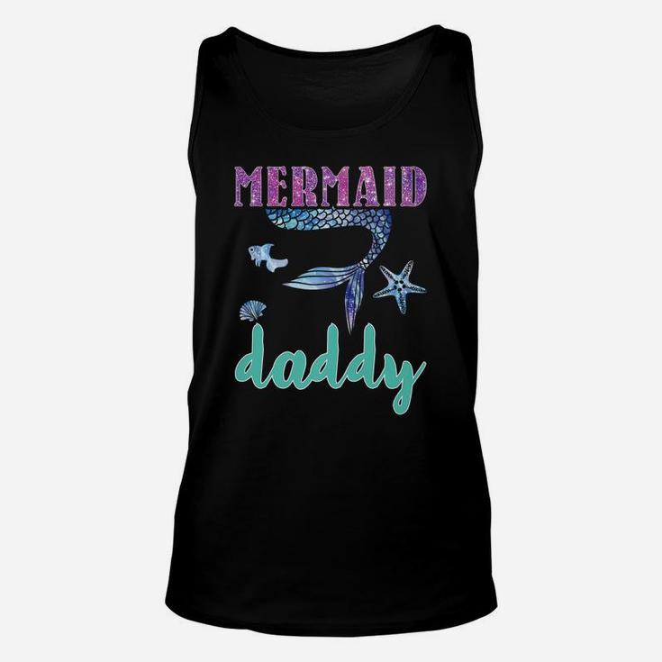 Mermaid Daddy Mens Mermaid Birthday Party Matching Family Unisex Tank Top