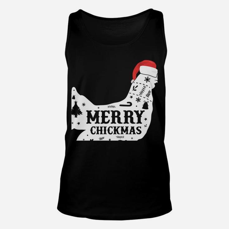 Merry Chickmas Clothing Holiday Gift Funny Christmas Chicken Sweatshirt Unisex Tank Top