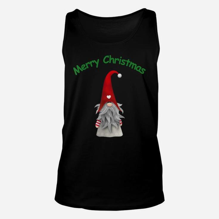 Merry Christmas Gnome Original Vintage Graphic Design Saying Unisex Tank Top