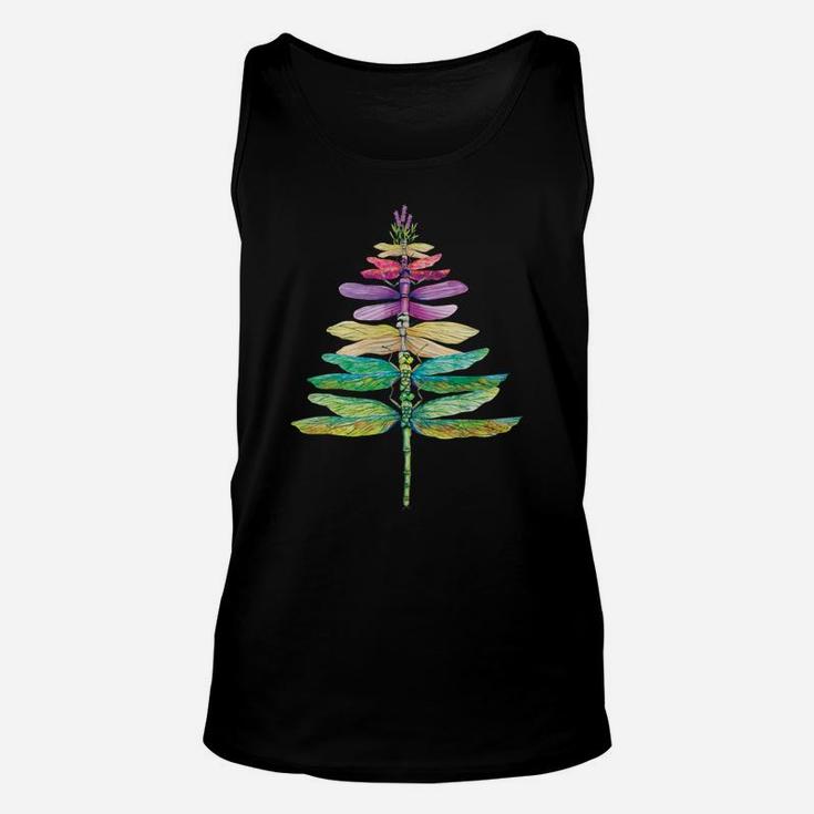 Merry Christmas Insect Lover Xmas Dragonfly Christmas Tree Unisex Tank Top