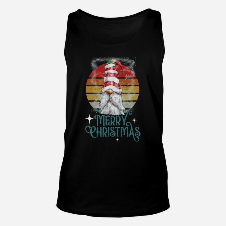 Merry Christmas - Retro Gnome Funny Xmas Gift Sweatshirt Unisex Tank Top