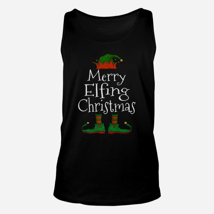 Merry Elfing Christmas Elf Family Matching Funny Christmas Unisex Tank Top