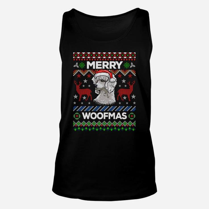 Merry Woofmas Ugly Sweater Christmas Poodle Lover Gift Sweatshirt Unisex Tank Top