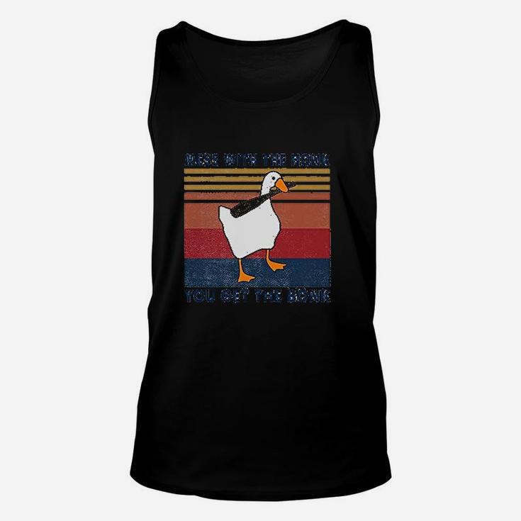 Mess With The Honk You Get The Bonk Goose Lovers Unisex Tank Top