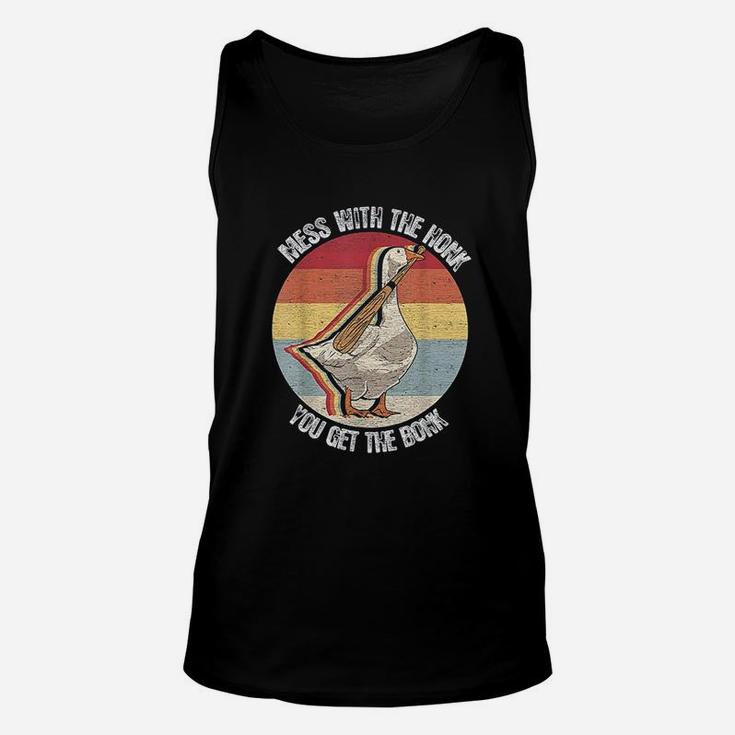 Mess With The Honk You Get The Bonk Goose Unisex Tank Top