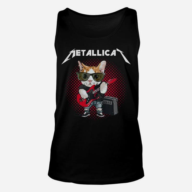 Metallicat Rock Music Funny Parody Cat Lovers Concert Unisex Tank Top
