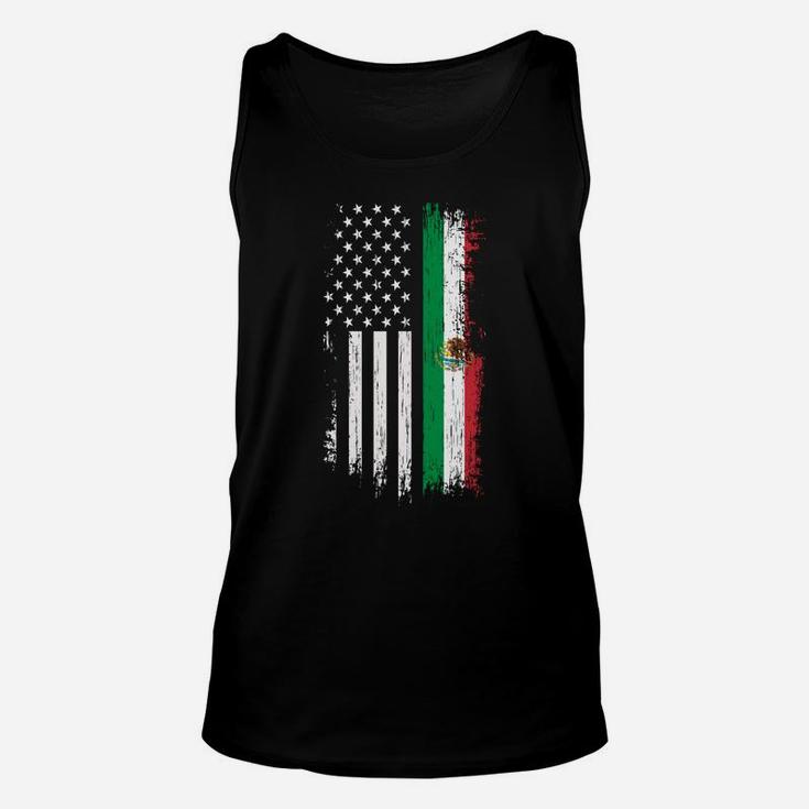 Mexico Usa Grown Roots - Mexican American Flag Unisex Tank Top