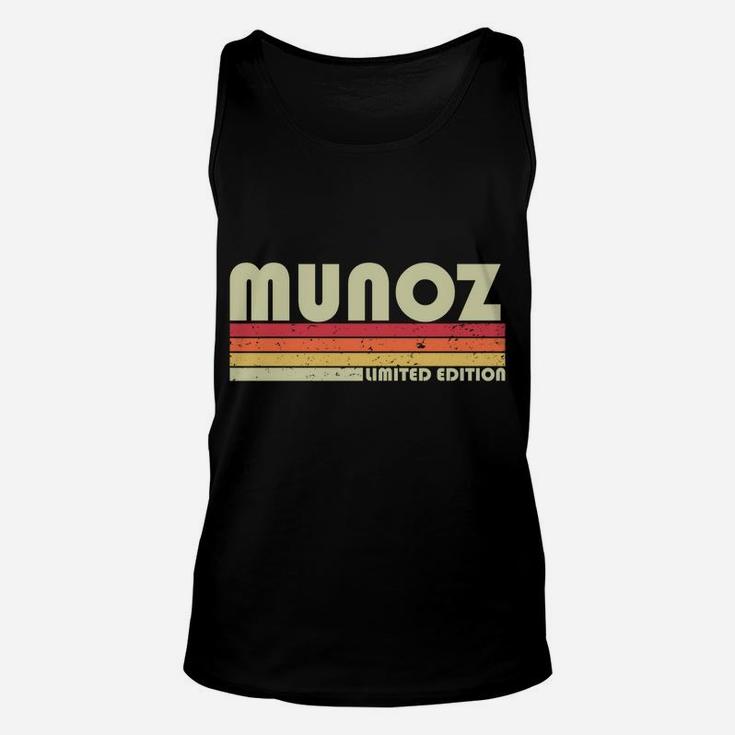 Munoz Surname Funny Retro Vintage 80S 90S Birthday Reunion Unisex Tank Top