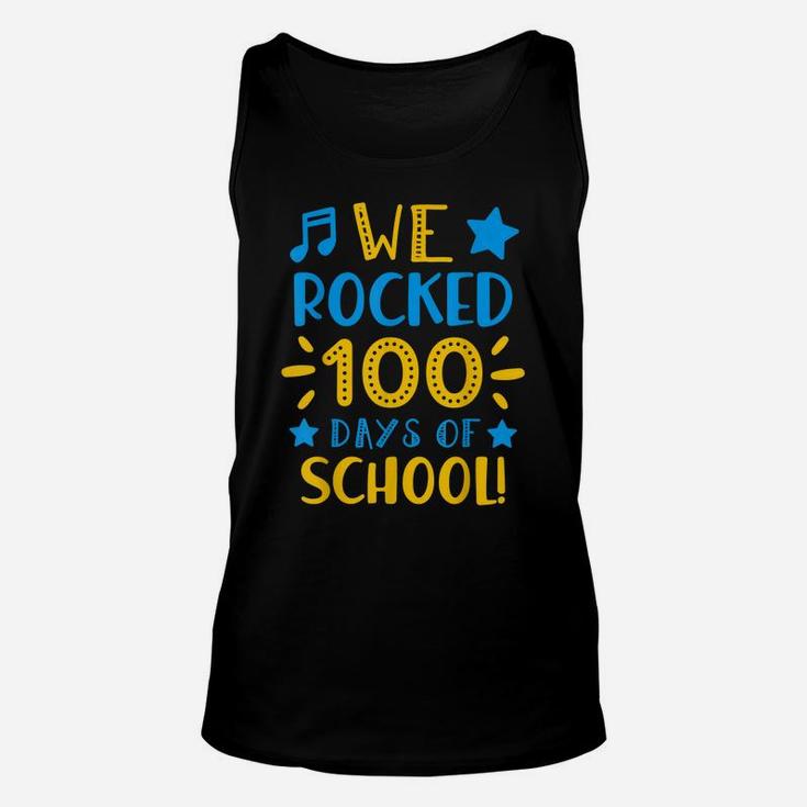 Music Teacher - Happy 100Th Day Of School We Rocked 100 Days Unisex Tank Top
