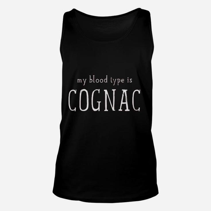 My Blood Type Is Cognac Unisex Tank Top