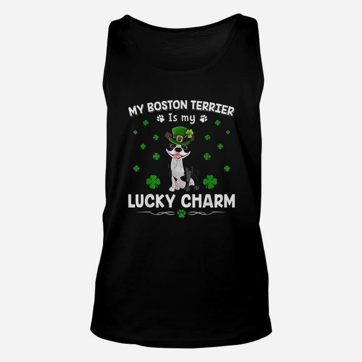 My Boston Terrier Is My Lucky Charm Funny St Patricks Day Unisex Tank Top