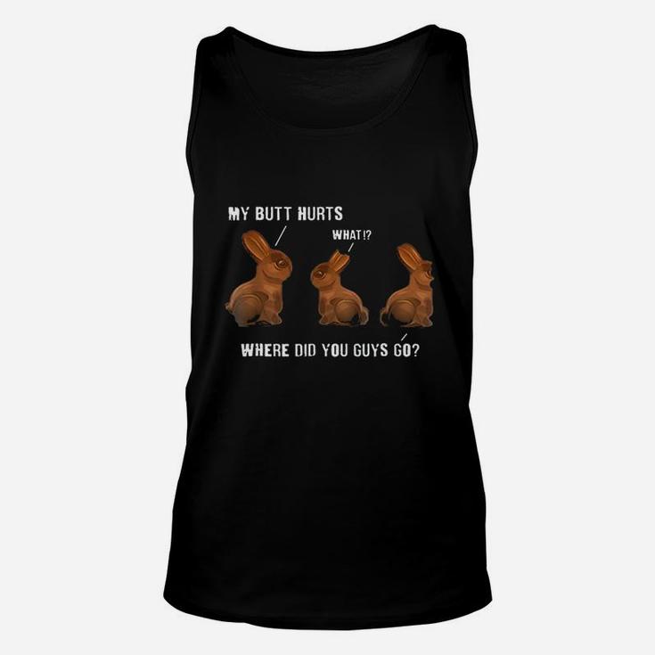 My But Hurts Chocolate Bunny Easter Funny Unisex Tank Top