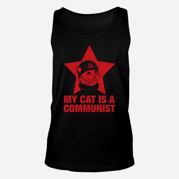 My Cat Is A Communist Unisex Tank Top
