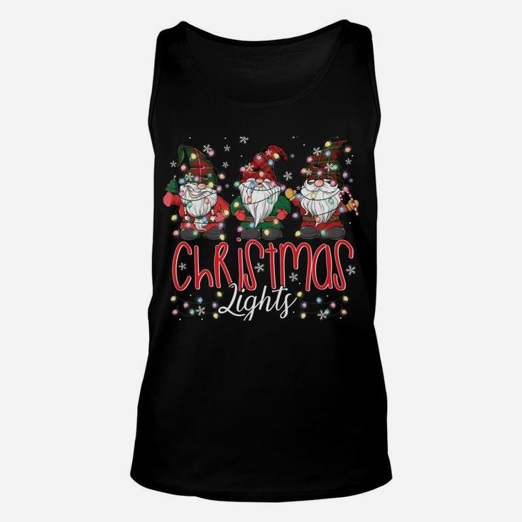 My Favorite Color Is Christmas Lights Funny Gnome Xmas Gift Sweatshirt Unisex Tank Top