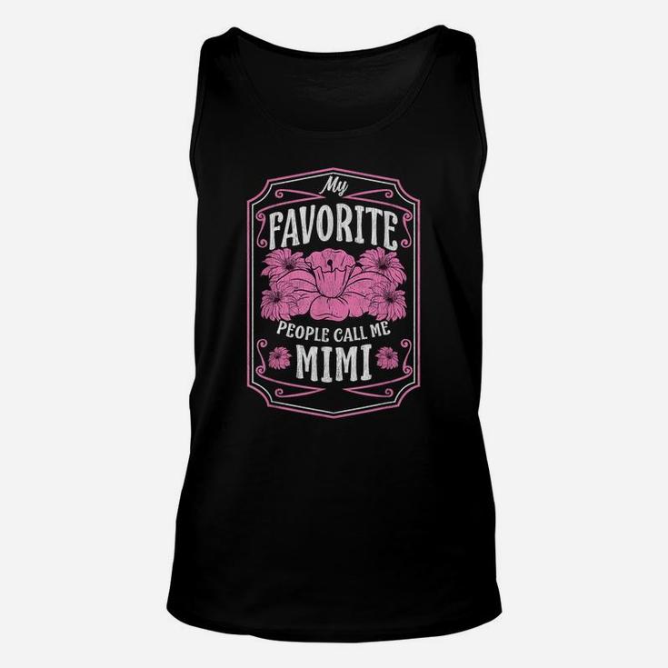 My Favorite People Call Me Mimi Floral Christmas Gifts Unisex Tank Top