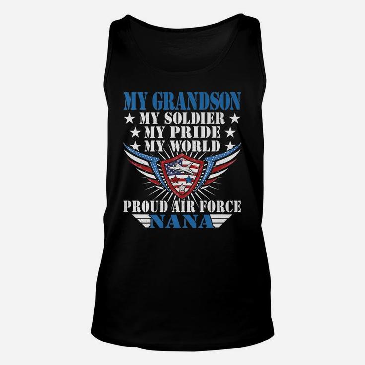 My Grandson Is A Soldier Airman Proud Air Force Nana Gift Unisex Tank Top