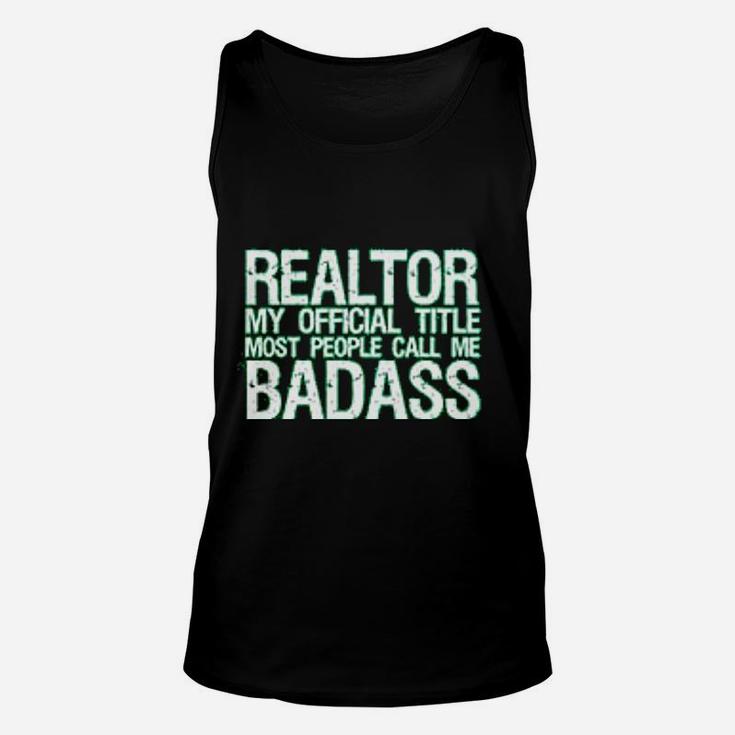 My Official Title Real Estate Agent Gifts Realtor Job Unisex Tank Top