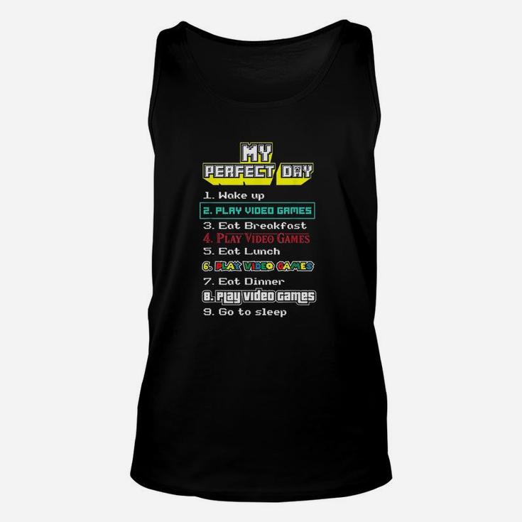 My Perfect Day Play Video Games Unisex Tank Top