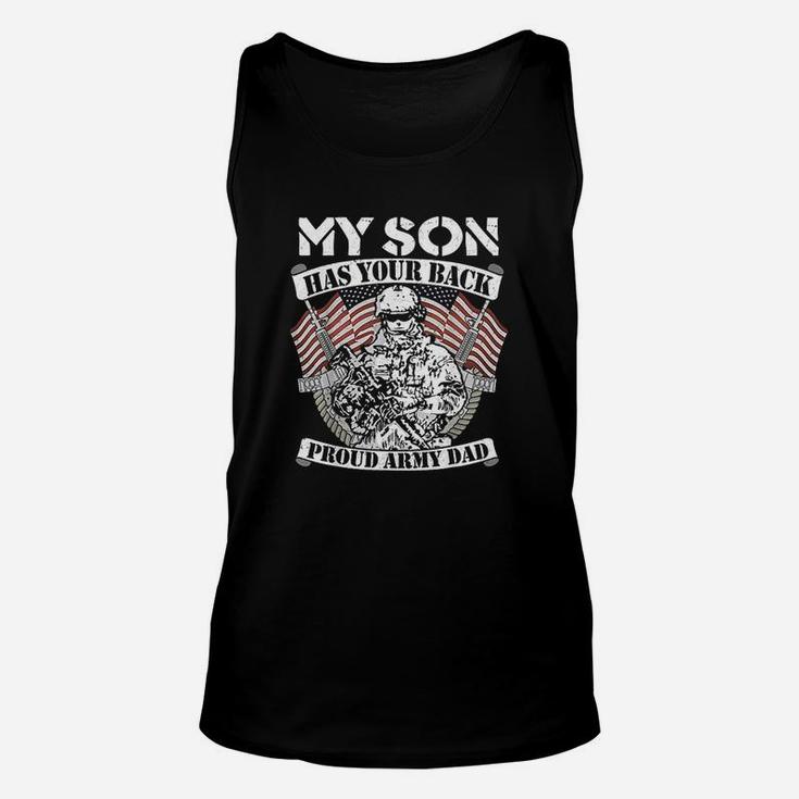My Son Has Your Back Proud Army Dad Unisex Tank Top