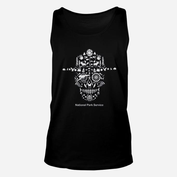 National Park Service Skull Animals Hiking Camping Eliments Unisex Tank Top