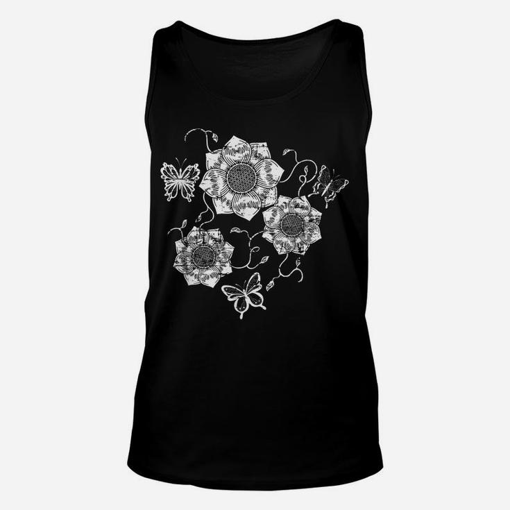 Nature Insect Lepidopterist Flower Animal Vintage Butterfly Unisex Tank Top