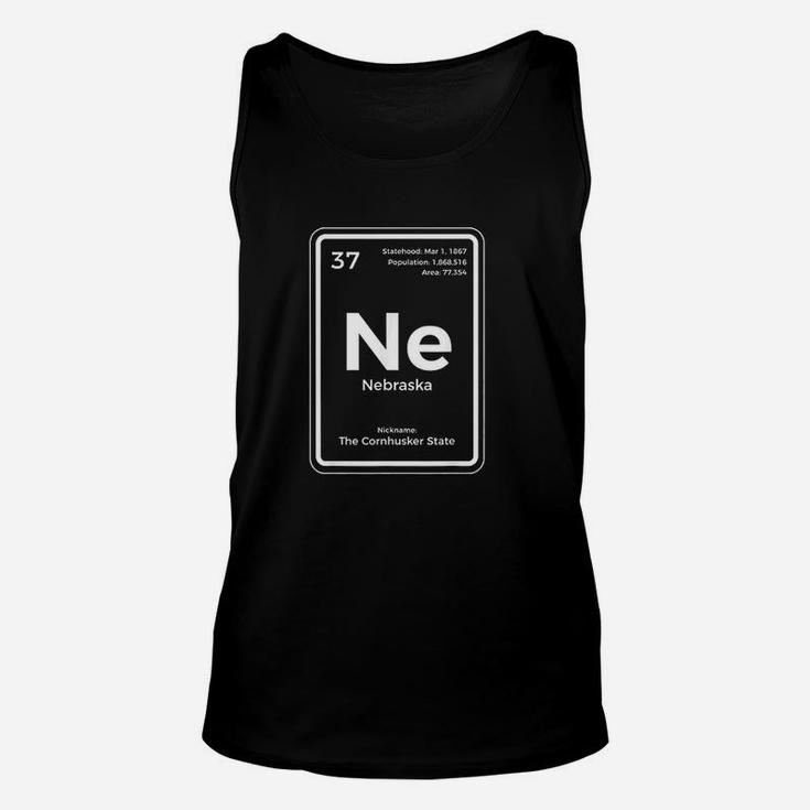 Nebraska Periodic Table Cornhusker State Unisex Tank Top Nebraska Periodic Table Cornhusker State Unisex Tank Top
