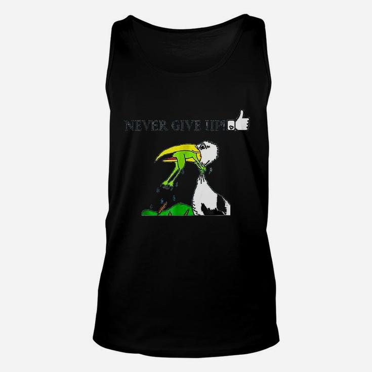 Never Ever Give Up Motivational,Inspirational Unisex Tank Top