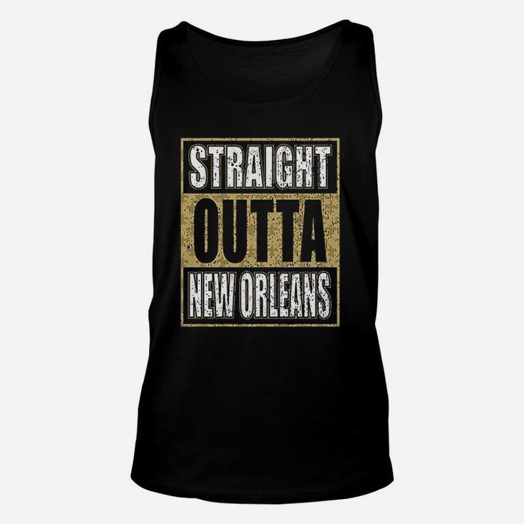 New Orleans Football Fans  Straight Outta New Orleans Unisex Tank Top