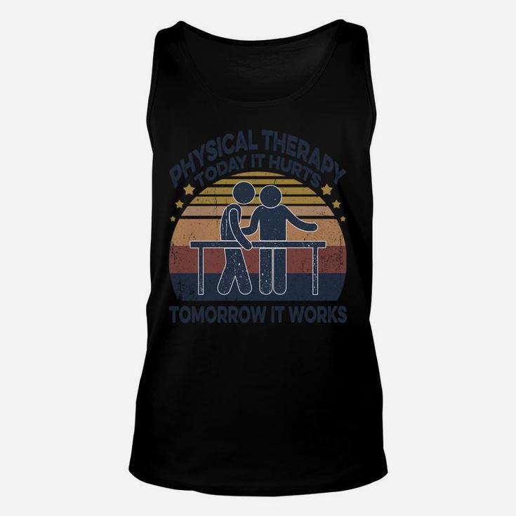Nn Retro Vintage Physical Therapy Saying Costume Pt Unisex Tank Top