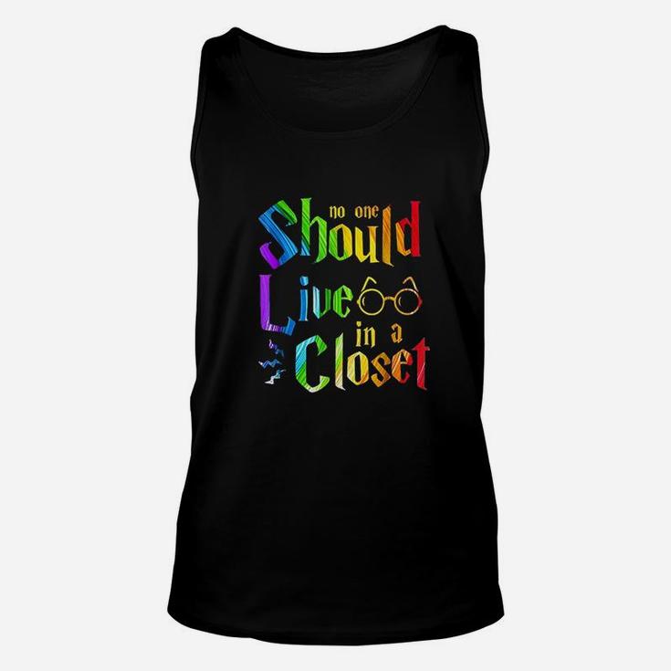 No One Should Live In A Closet Unisex Tank Top