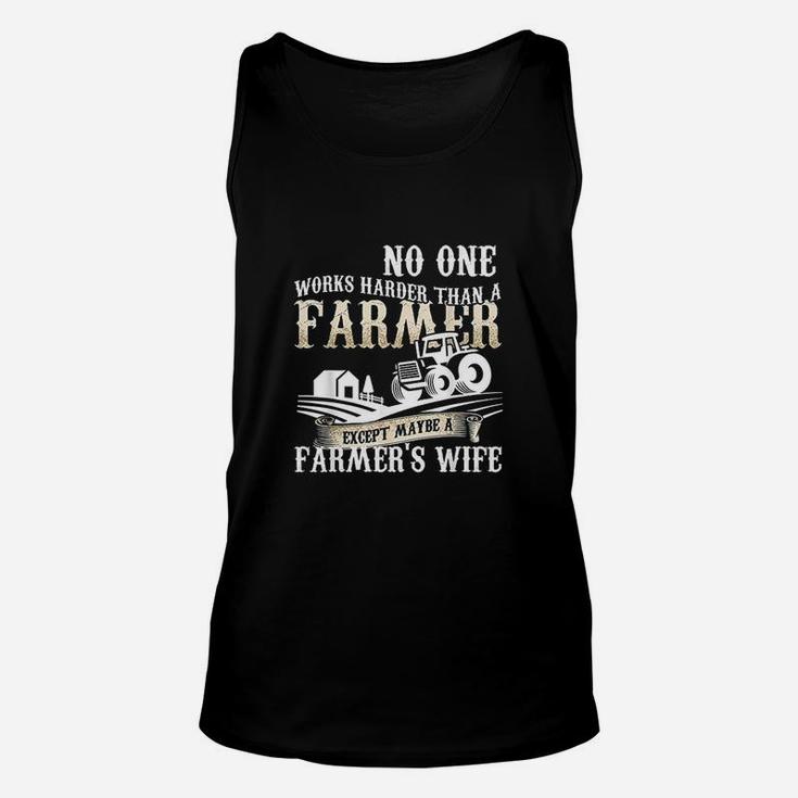 No One Works Harder Than A Farmer Unisex Tank Top