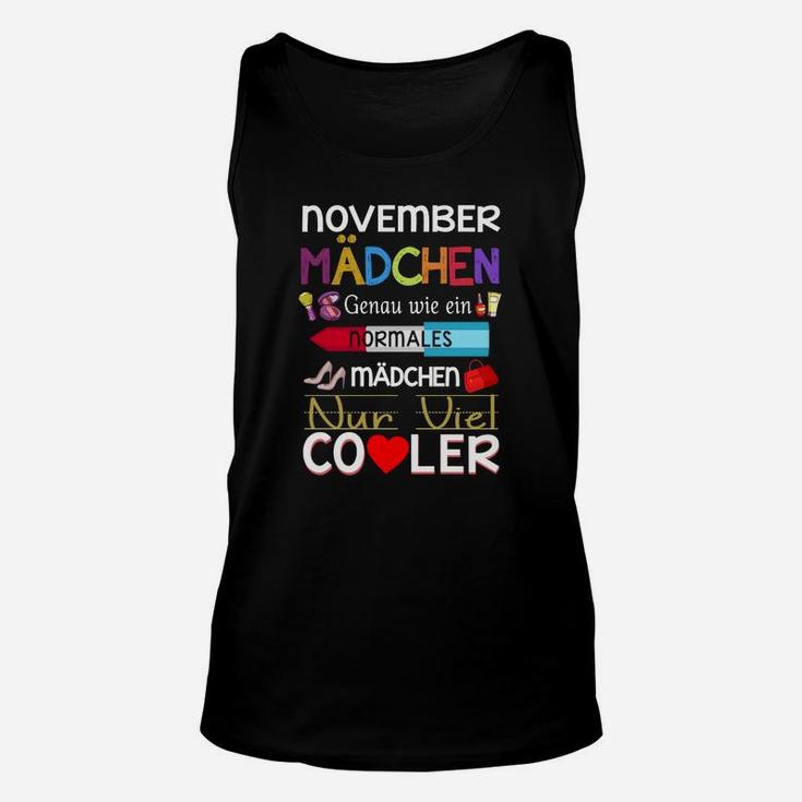 November Mädchen Geburtstags-Unisex TankTop mit Süßem Spruch