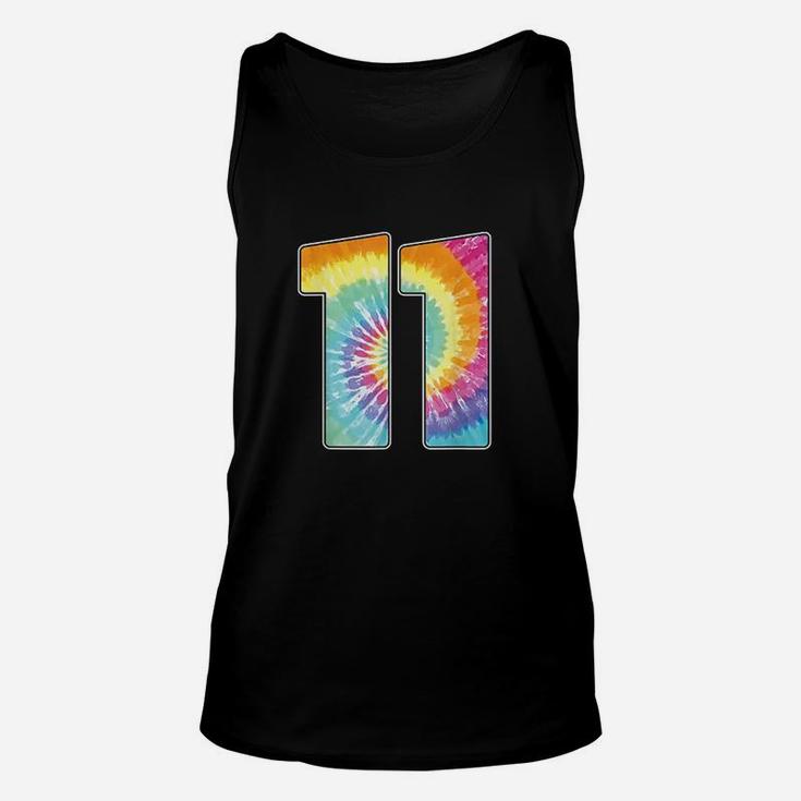 Number 11 Team Event Or 11Th Birthday Tie Dye Gift Unisex Tank Top