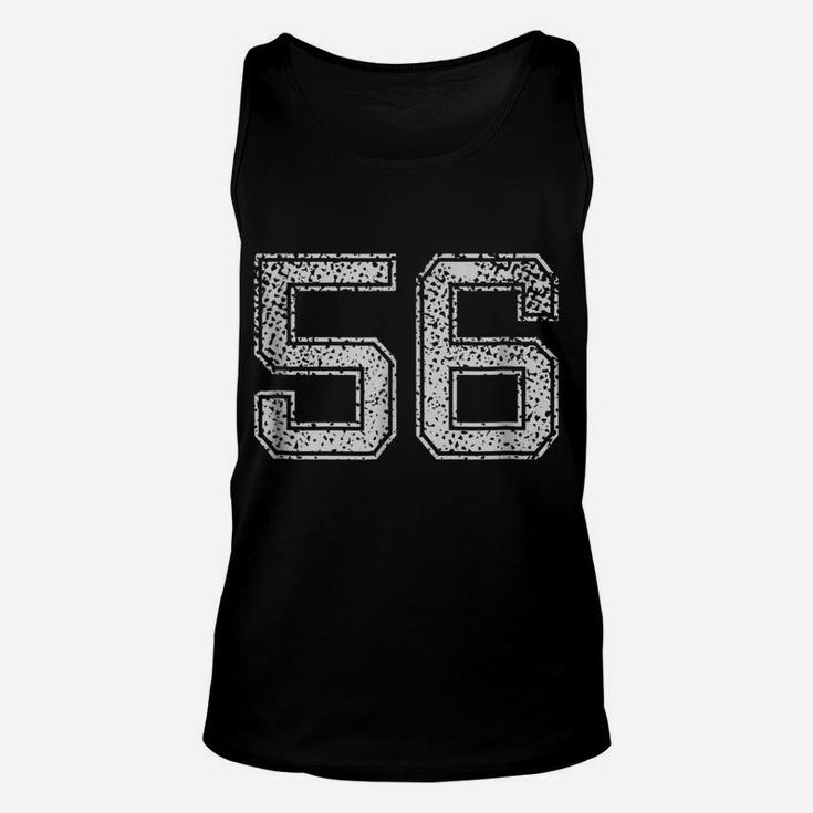 Number  56  Numbered Retro Style Birthday Gift Unisex Tank Top