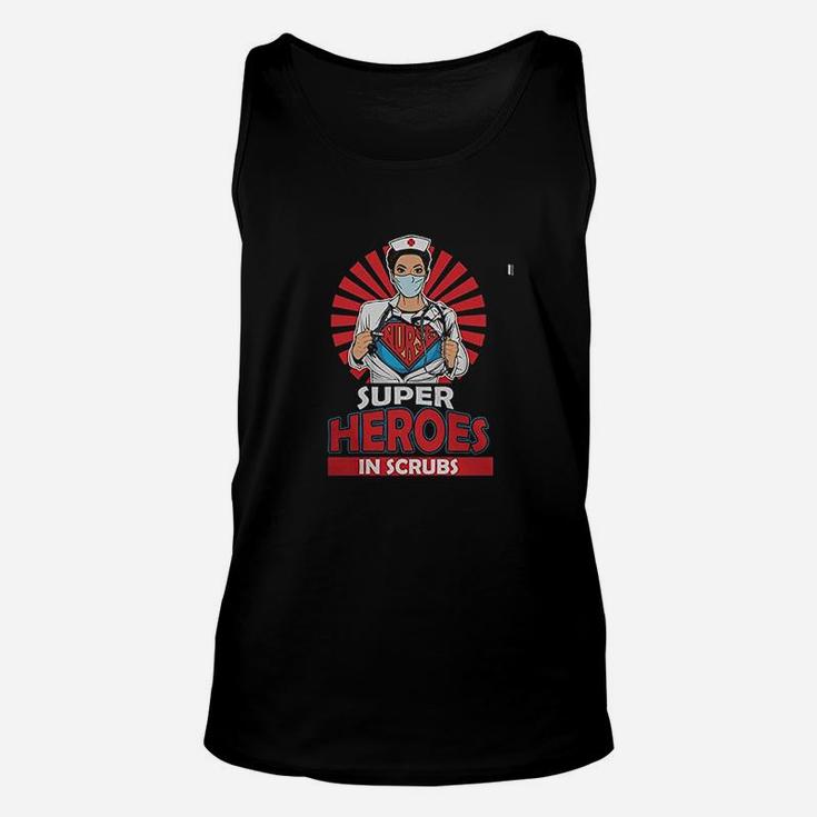 Nurse Super Heroes In Scru Unisex Tank Top
