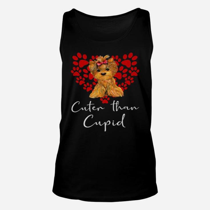 Official Yorkshire Terrier Dog Than Cupid Valentines Day Yorki Unisex Tank Top