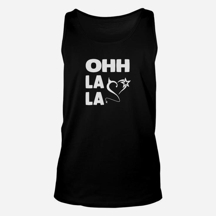 OHH LA LA Schwarzes Unisex TankTop, Stern Motiv Druck