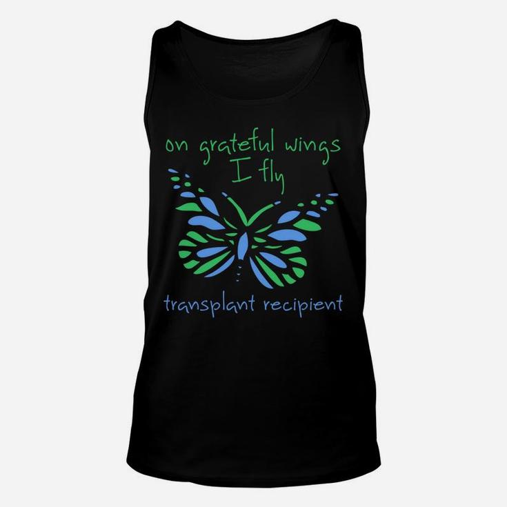 On Grateful Wings I Fly Butterfly - Transplant Recipient Unisex Tank Top
