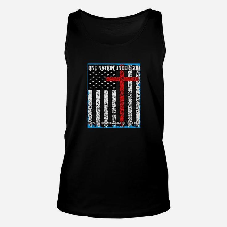 One Nation Under God With Flag Unisex Tank Top