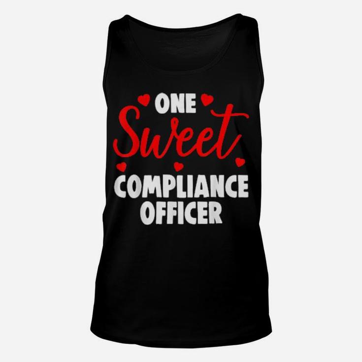 One Sweet Compliance Officer Valentines Day Unisex Tank Top