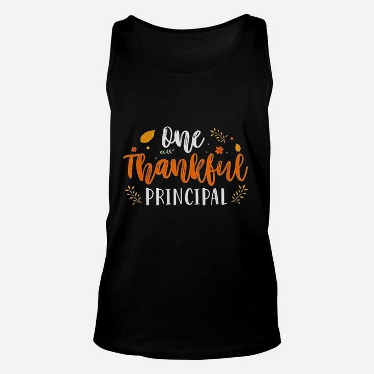 One Thankful Principal Lover Thanksgiving Day Gift Unisex Tank Top