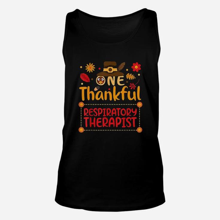 One Thankful Respiratory Therapist Thanksgiving Outfit Gift Unisex Tank Top
