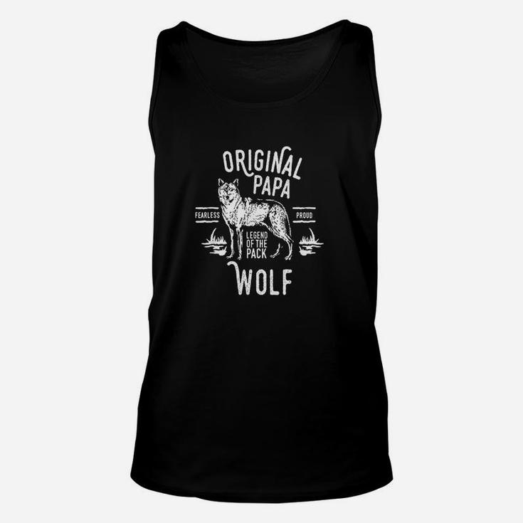 Original Papa Wolf Leader Of The Pack Unisex Tank Top