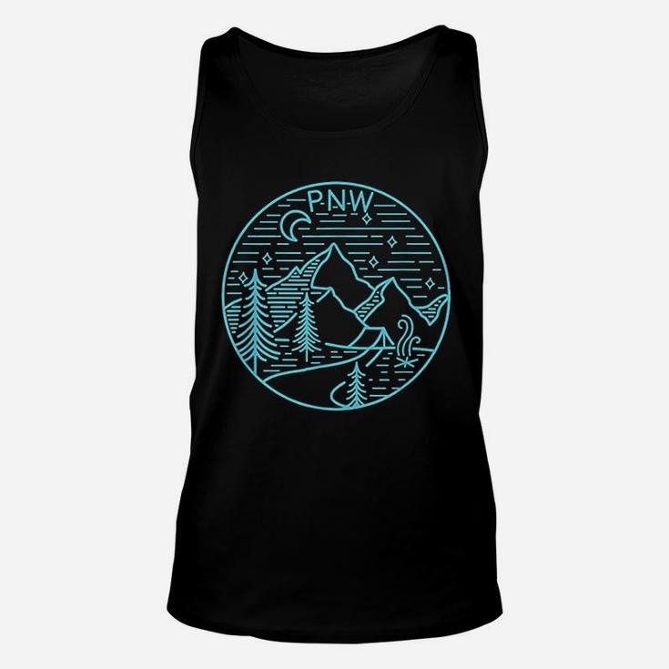 Pacific Northwest Outdoors Trees Mountain Unisex Tank Top