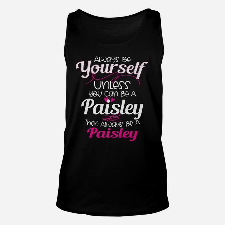 Paisley Name Personalized Christmas Birthday Gift Idea Unisex Tank Top