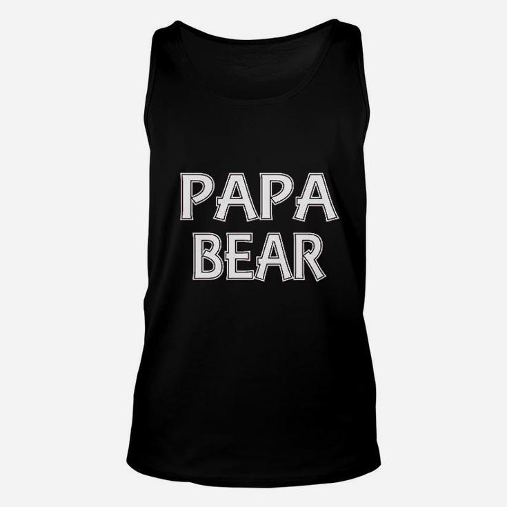 Papa Bear Funny Daddy Bear Unisex Tank Top