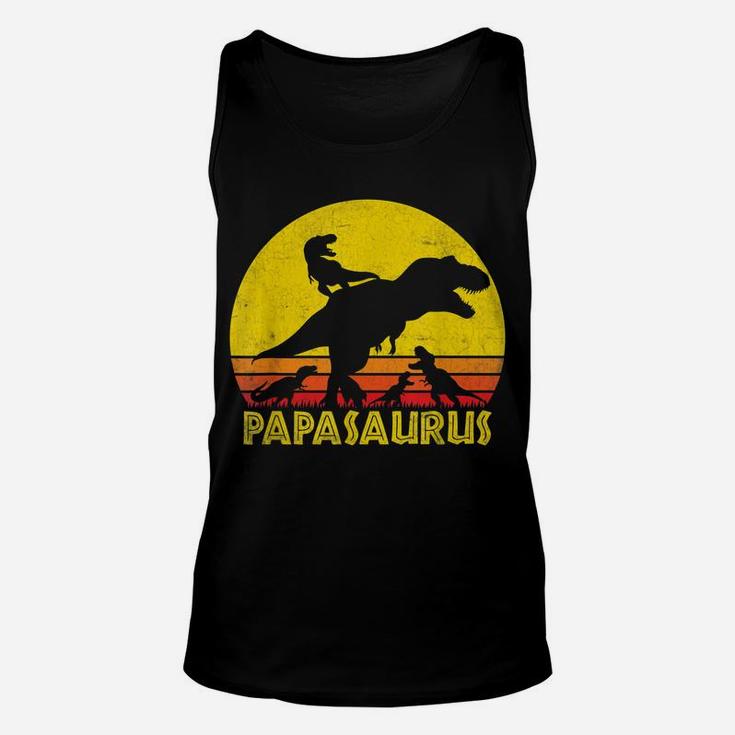 Papasaurus Dinosaur 4 Kids - Fathers Day Funny Gift For Dad Unisex Tank Top