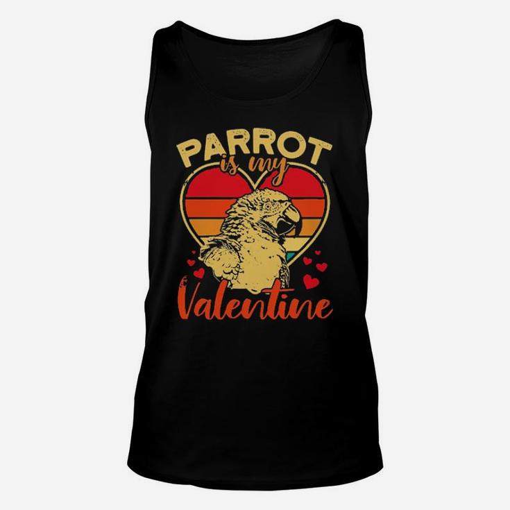 Parrot Is My Valentine Vintage Unisex Tank Top