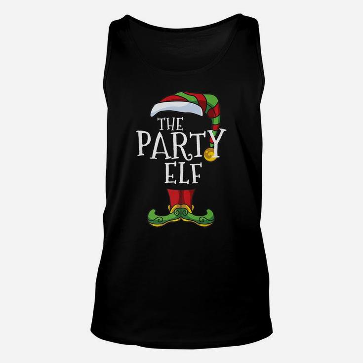 Party Elf Family Matching Christmas Group Funny Gift Pajama Unisex Tank Top